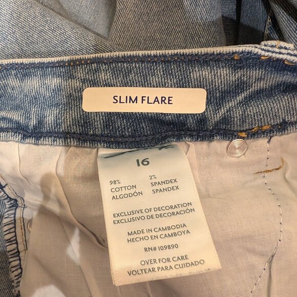 Seven7 Women's Jeans Slim Flare Size 16 - Picture 15 of 16